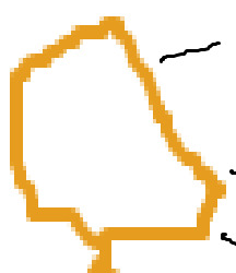 an orange stickman head