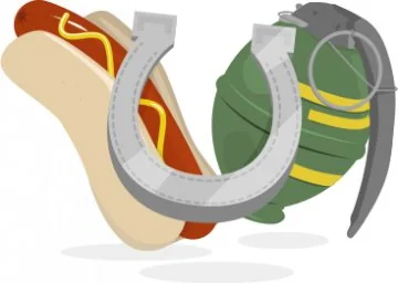 hotdogs, horseshoes, & handgrenades logo